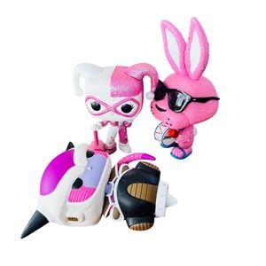 Funko Pop Lot Harley Quinn Pink Glitter Energizer Bunny Frieza Dragon Ball Z Toy